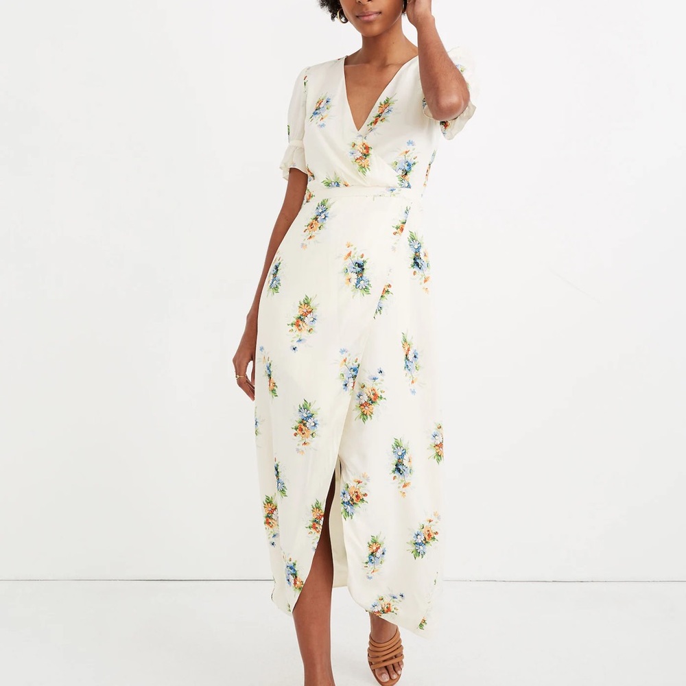 Madewell Ruffle-Sleeve Maxi Dress in Classic Corsage, Size 2